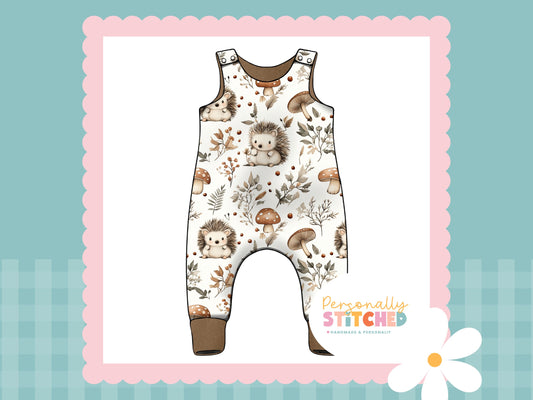 Exclusive Hedgehog Print French Terry Romper