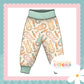 Cottage Bunnies Mint - French Terry Relaxed Fit Yoga Waist & Cuff Joggers