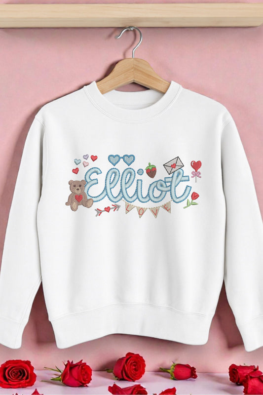 Valentine’s Day Personalised Embroidered Sweatshirt