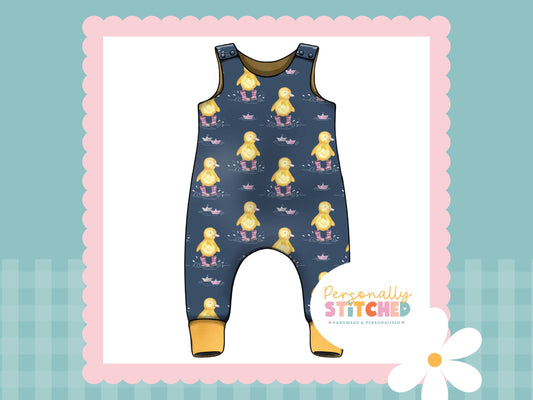 Bianca Duck French Terry Romper (Handmade To Order)