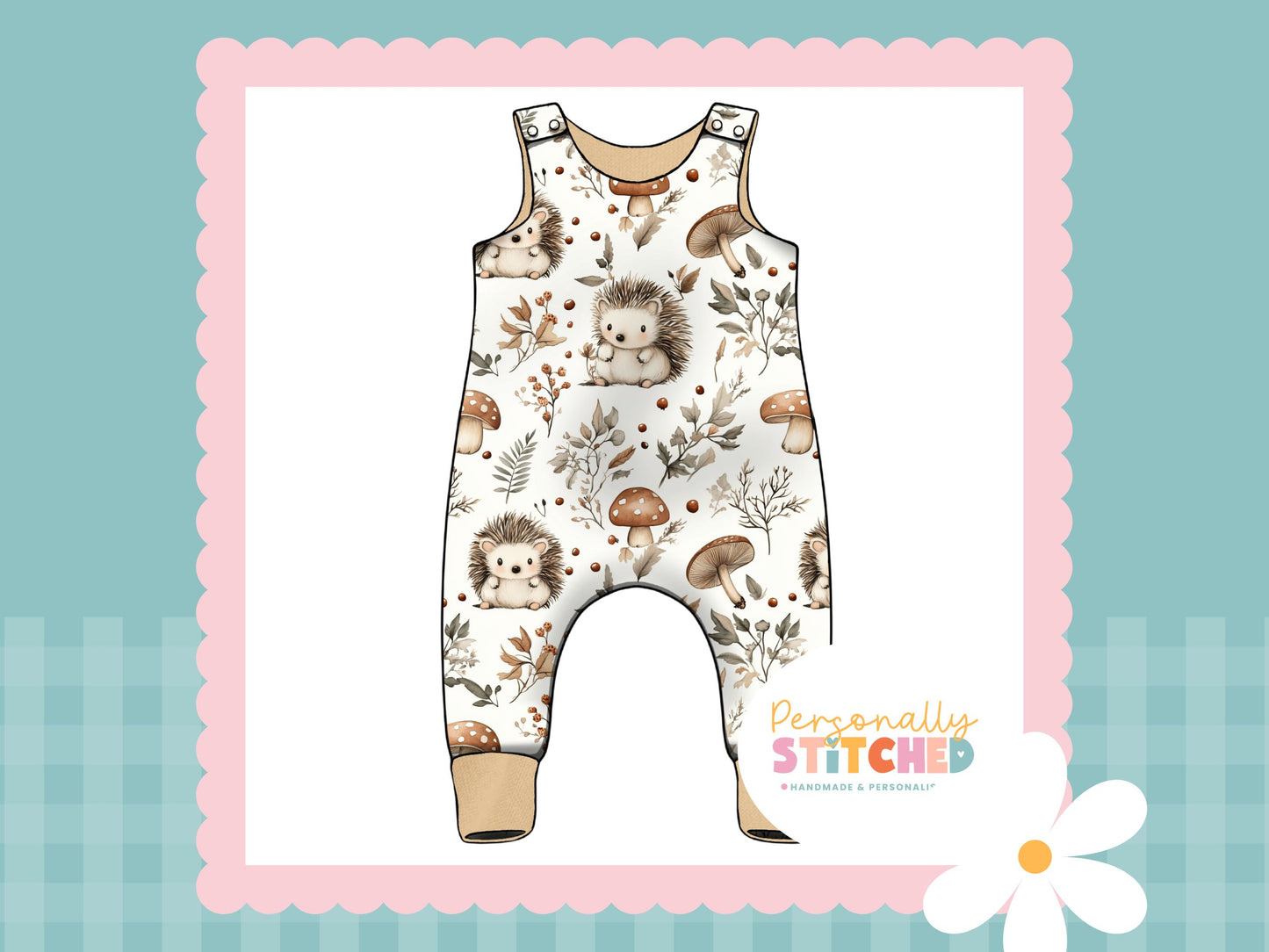 Exclusive Hedgehog Print French Terry Romper