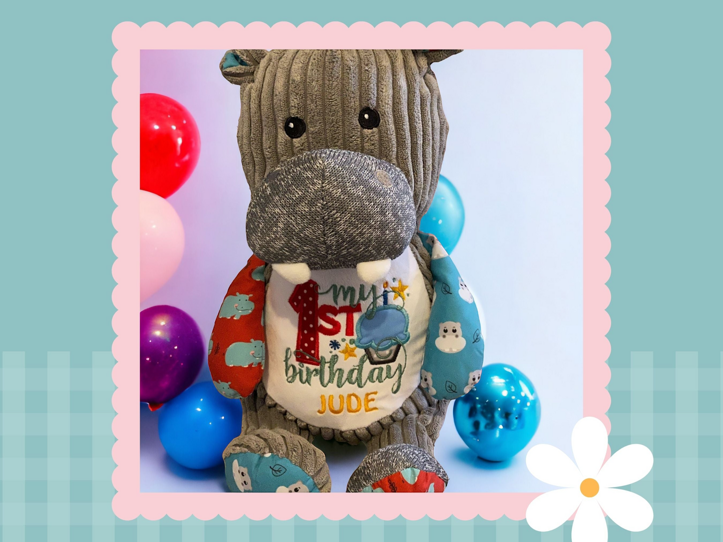 Lumpty Lou Hippo | Official Cubbie Soft Toy | Personalised