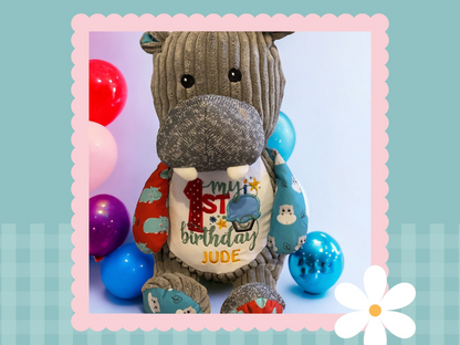 Lumpty Lou Hippo | Official Cubbie Soft Toy | Personalised