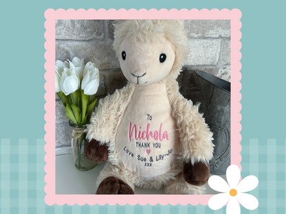 Lorenzo Llama | Official Cubbie Soft Toy | Personalised