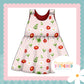 Ladybird Flowers Print French Terry Blossom Dress (Handmade To Order)