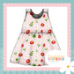 Ladybird Flowers Print French Terry Blossom Dress (Handmade To Order)