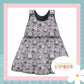 Floral Spider Print French Terry Blossom Dress