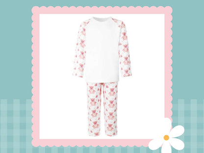 When i wake up i will be ONE Pyjamas | Pink Tummi Teddy | Embroidered