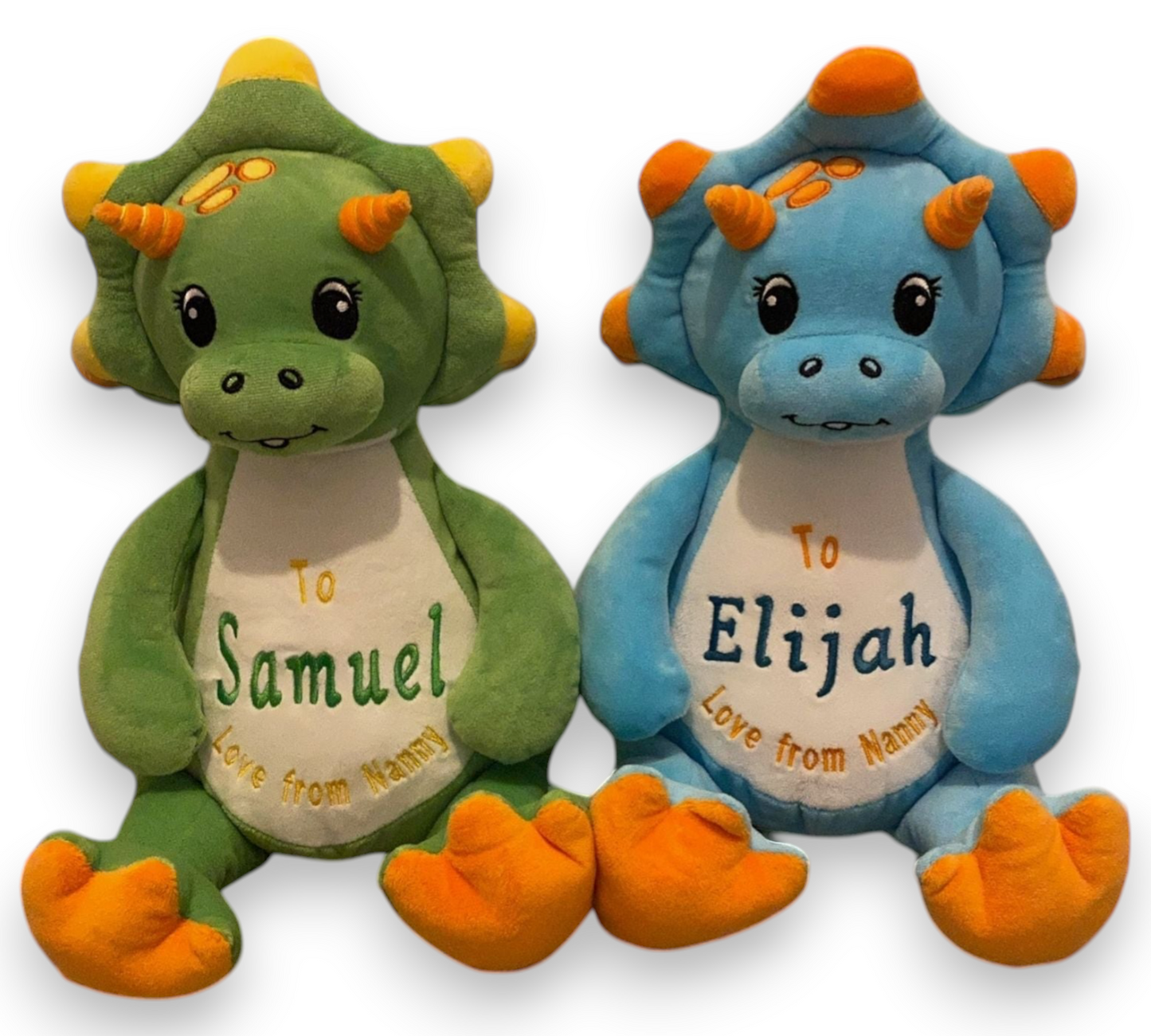 Sir Monty Blue Dinosaur | Official Cubbie Soft Toy | Personalised