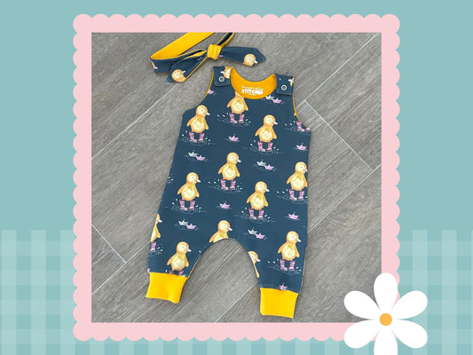 Handmade Bianca Duck Print Playful Romper