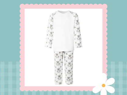 When i wake up i will be ONE Pyjamas | Grey Tummi Teddy | Embroidered