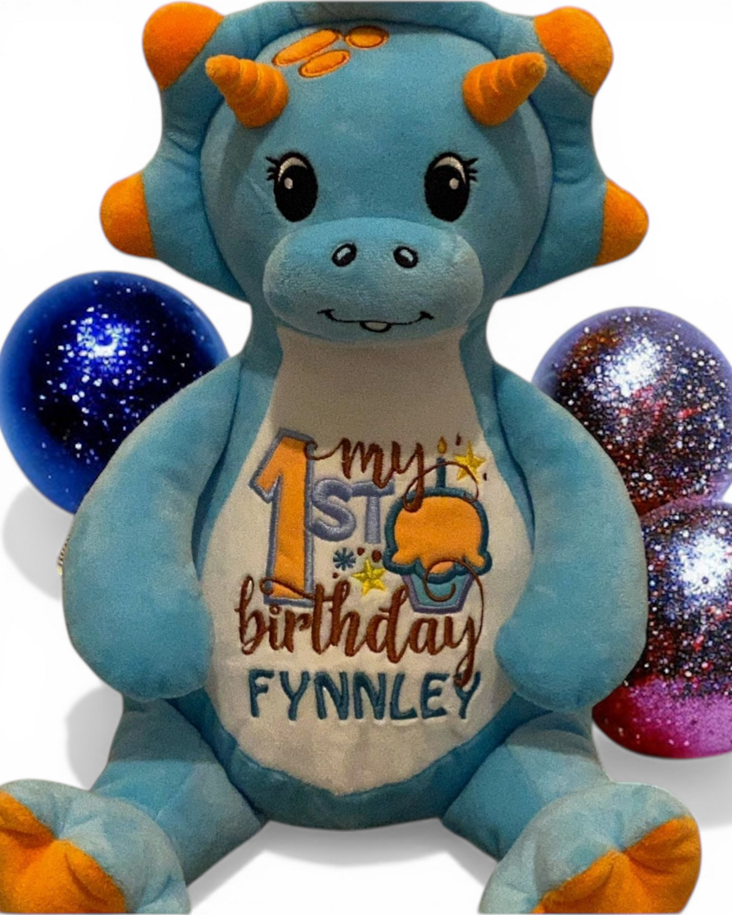 Sir Monty Blue Dinosaur | Official Cubbie Soft Toy | Personalised
