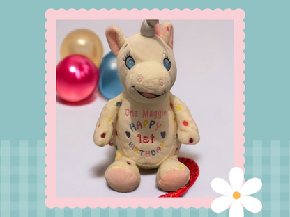 Aurora Unicorn | Official Cubbies Soft Toy | Personalised