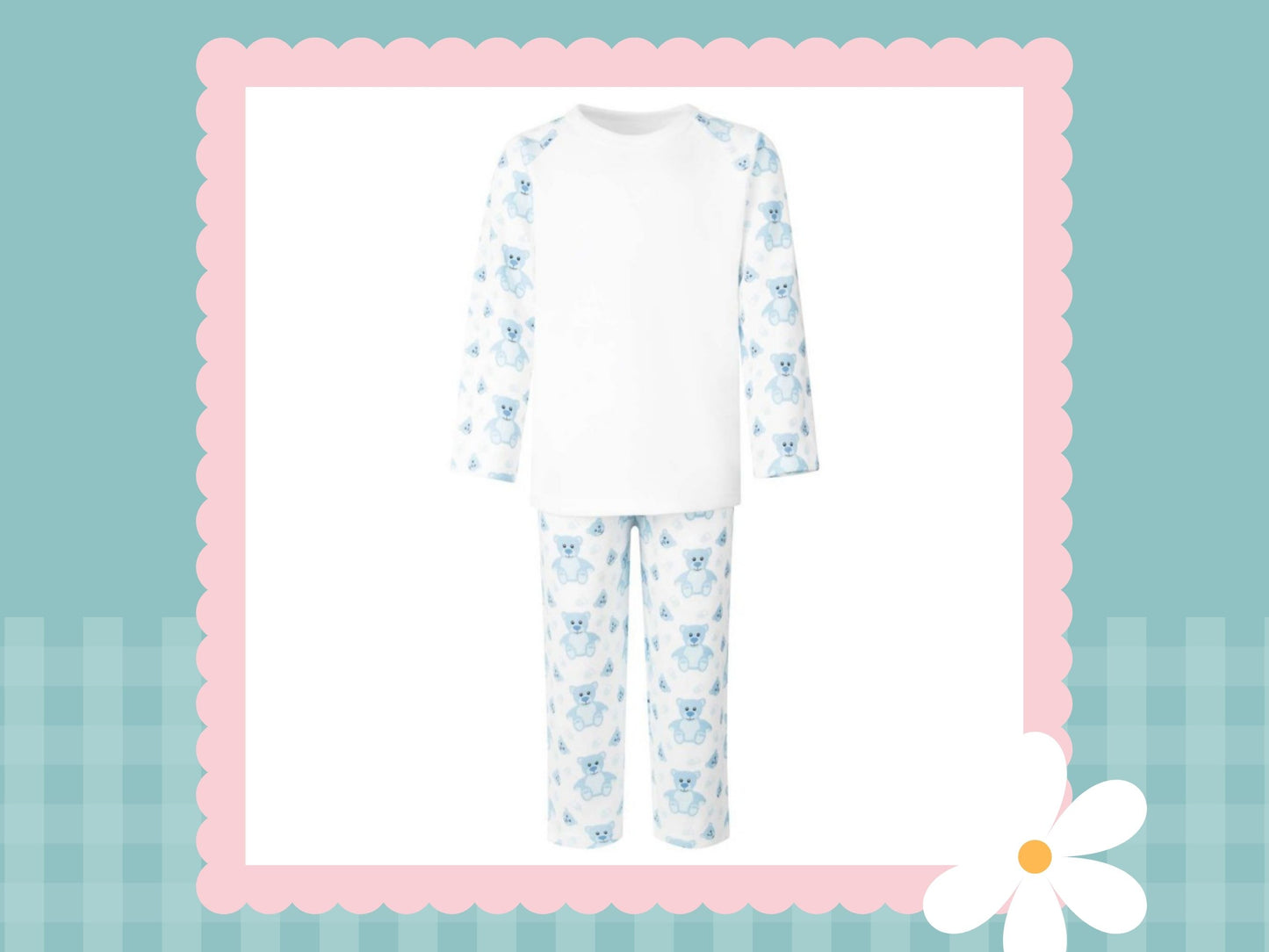 When i wake up i will be ONE Blue Teddy Pyjama Set