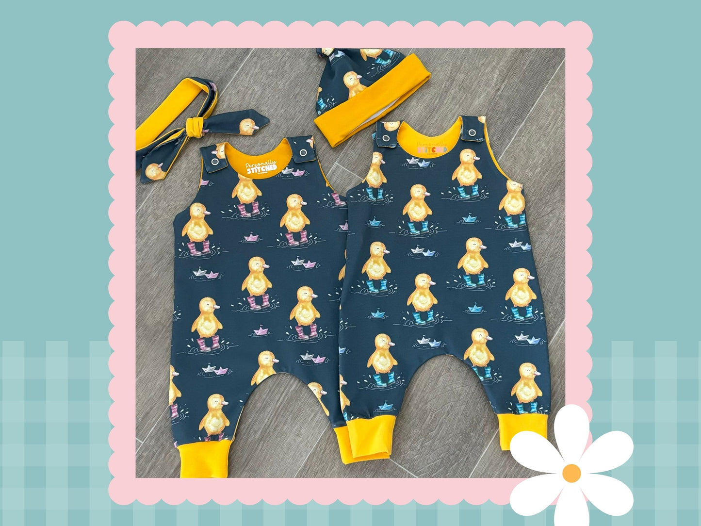 Handmade Bianca Duck Print Playful Romper