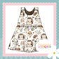Exclusive Hedgehog Print French Terry Blossom Dress