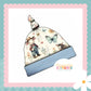 On The Farm Print Handmade Tie Knot Baby Hat