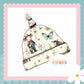 On The Farm Print Handmade Tie Knot Baby Hat