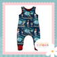 Ice Skating Puffins French Terry Romper (Made To Order)