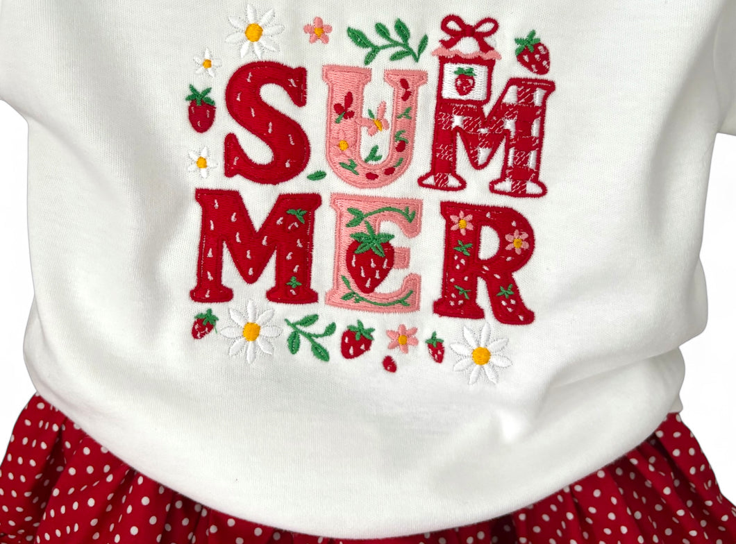 Embroidered summer T-shirt