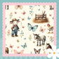 On The Farm Print Handmade Tie Knot Baby Hat