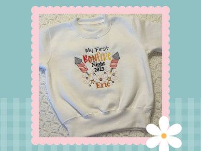 Personalised Bonfire Night Sweatshirt | Embroidered
