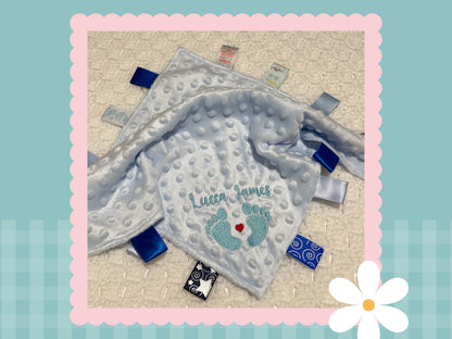 Embroidered Taggie comforters | Personalised