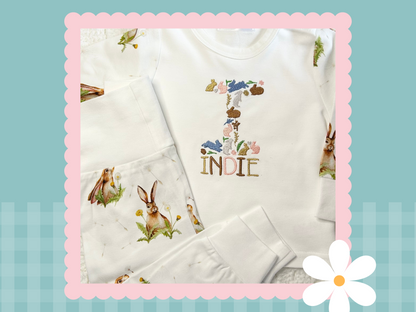 Personalised Hare & The Dandelion Lounge Set | Embroidered