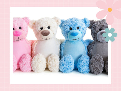 Personalised Blue Tummi Bear | Embroidered