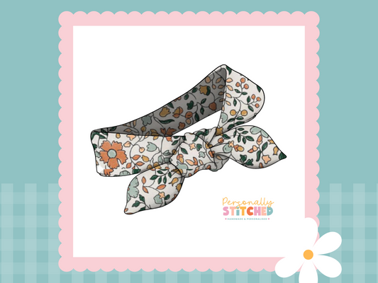 Autumn Florals Print Tiny Knot Headband