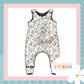 MR Bunny Print French Terry Romper