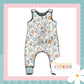 MR Bunny Print French Terry Romper