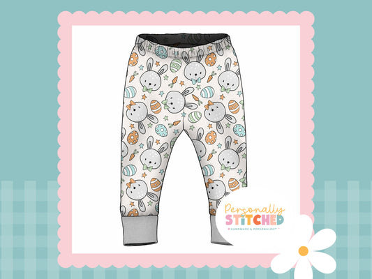 MR Bunny Print French Terry Cuff Leggings