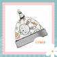 MR Bunny Print Handmade Tie Knot Baby Hat