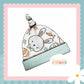 MR Bunny Print Handmade Tie Knot Baby Hat