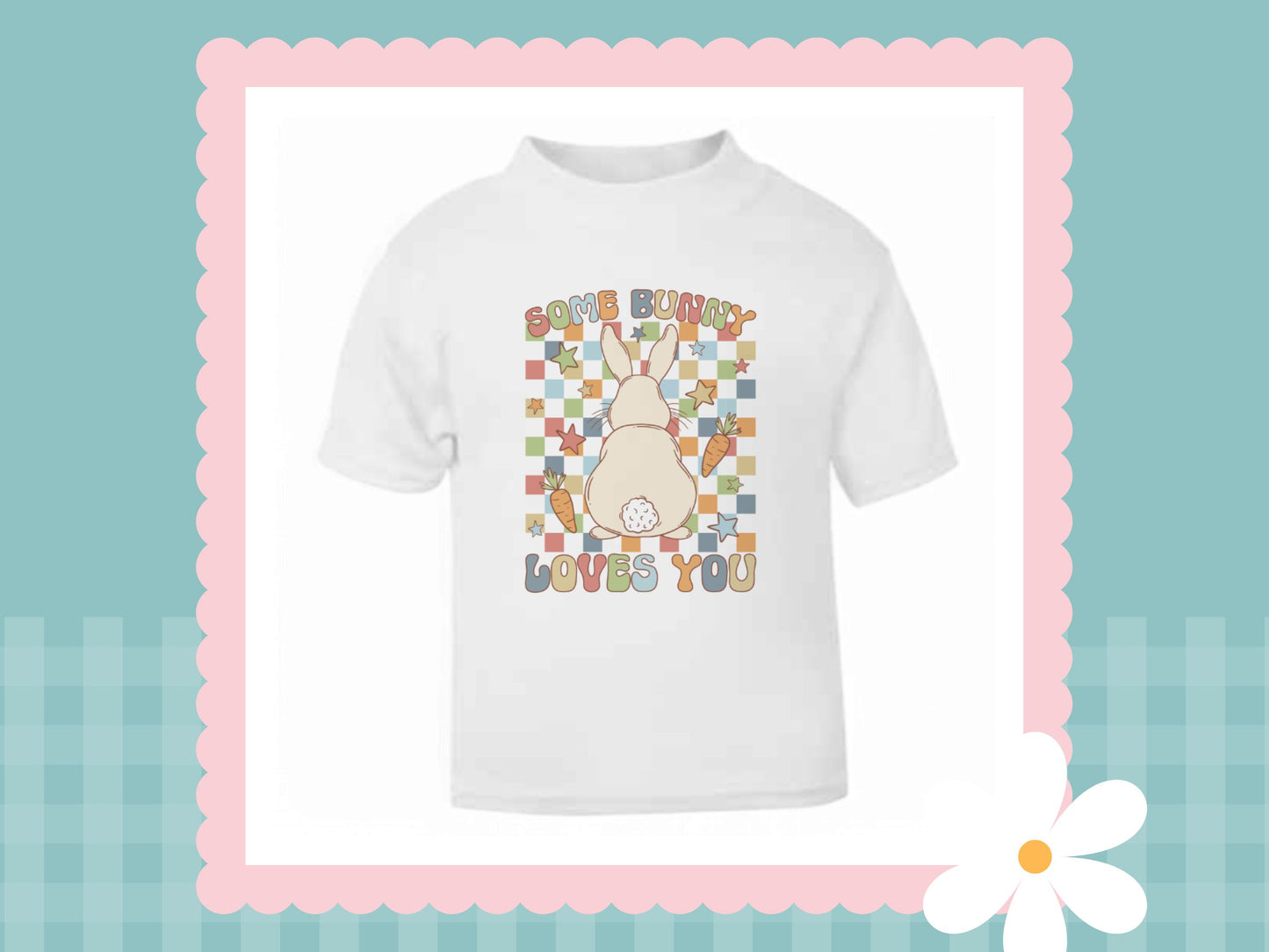 Muted Checks "Some Bunny Loves You" Printed T-shirt