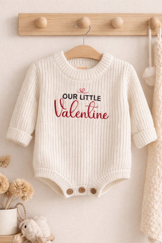 Valentines Design Organic Knit Romper (Romper Only)
