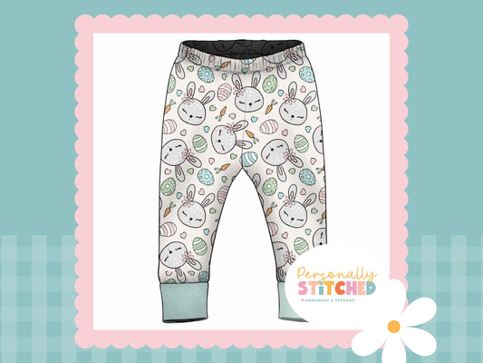 MISS Bunny Print French Terry Cuff Leggings