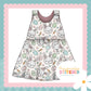 MISS Bunny Print French Terry Blossom Dress