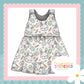 MISS Bunny Print French Terry Blossom Dress