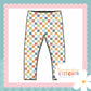 Muted Check Print French Terry Classic Leggings