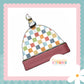 Muted Check Print Handmade Tie Knot Baby Hat