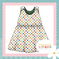 Muted Check Print French Terry Blossom Dress