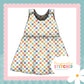 Muted Check Print French Terry Blossom Dress