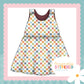 Muted Check Print French Terry Blossom Dress