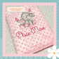 Dimple Fleece Blanket ✭ Elle The Elephant Design