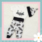 Handmade Bat Splats Print Relaxed Fit Cuff Pants