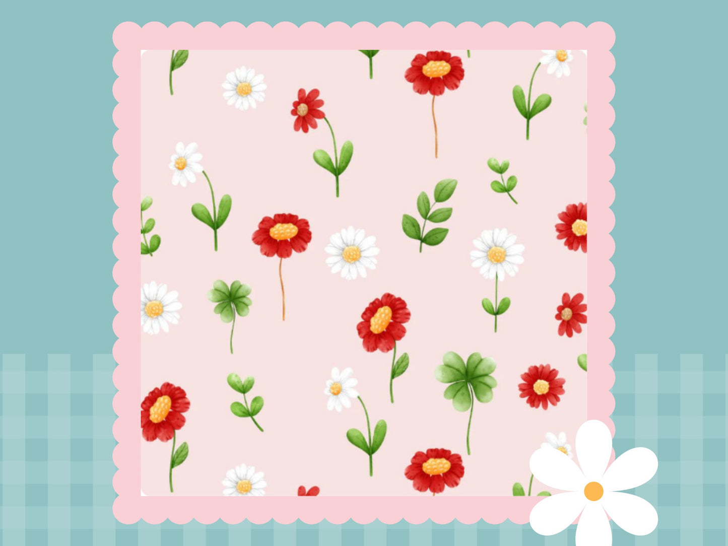 Ladybird Flowers Print Tiny Knot Headband