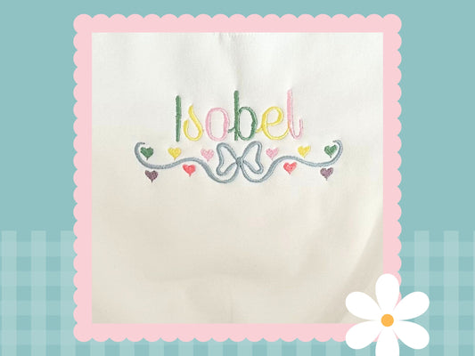 Embroidered Bow Personalised Sweatshirt