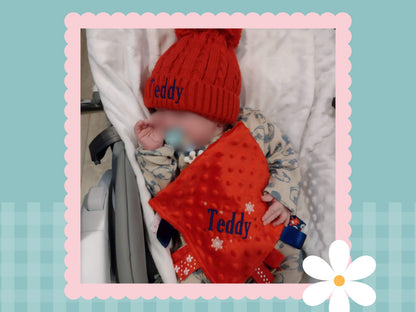 Red Personalised Baby Gift Set | Embroidered